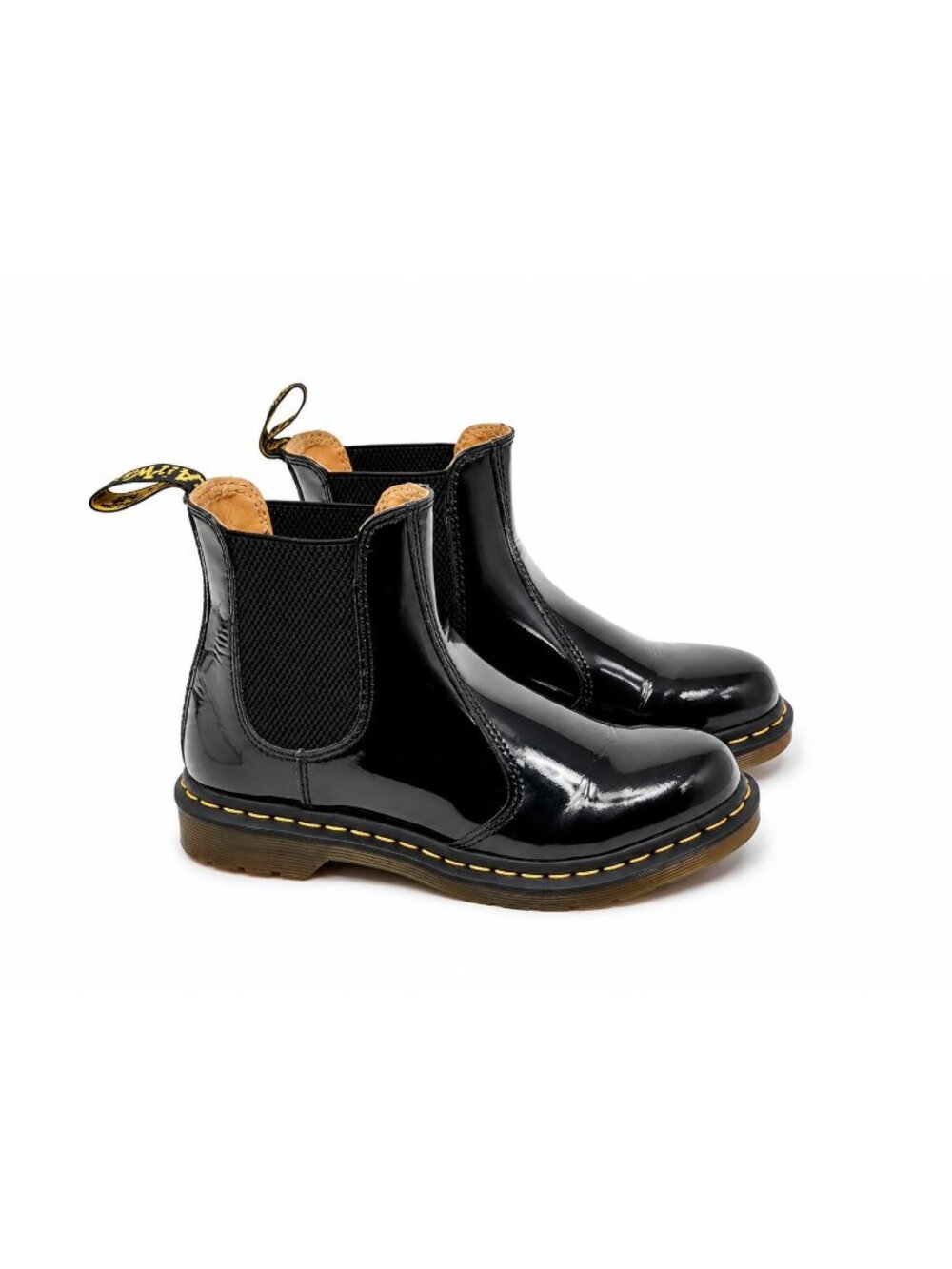 Dr. Martens 2976 Patent Leather Chelsea Boots Black AirWair Women's 7